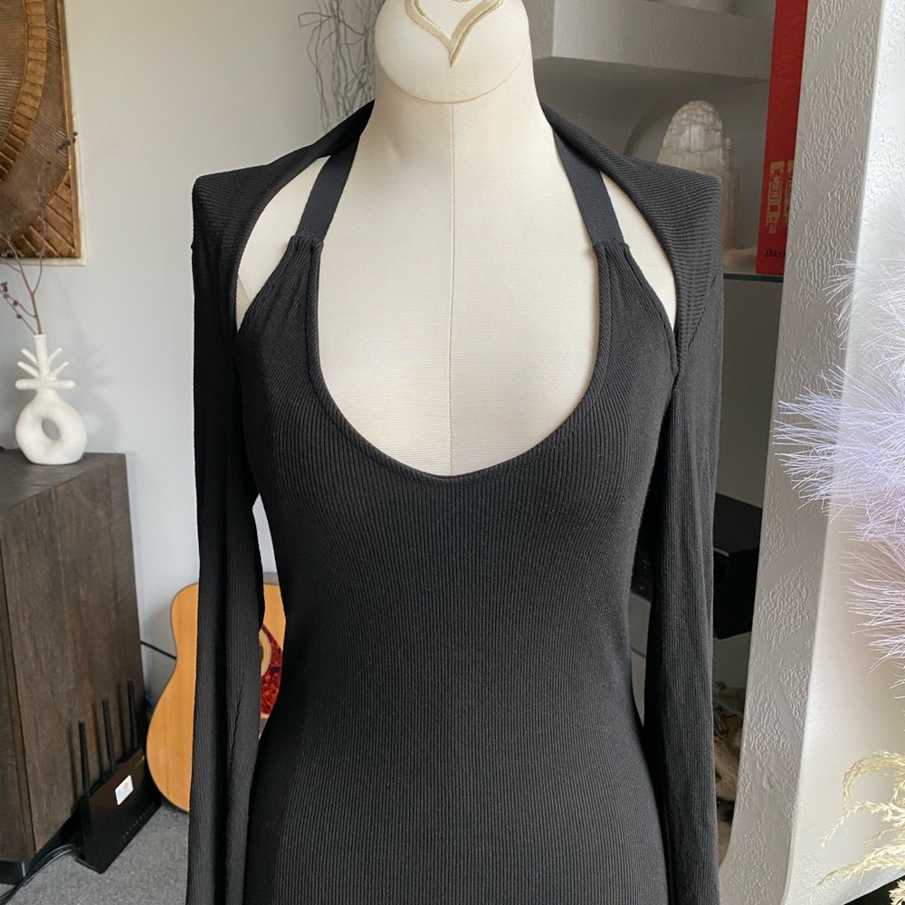 New Enza Costa Revolve Ribbed Shrug Dress rick owens joah brown skims areyouami - Picture 4 of 11